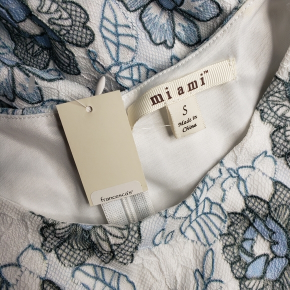 NWT Francesca's Miami Small Floral Lace Sleeveless Midi Party Formal Dress - Picture 9 of 11